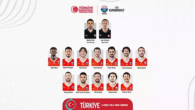 A Milli Erkek Basketbol Takımı'nın Avrupa Şampiyonası kadrosu belli oldu