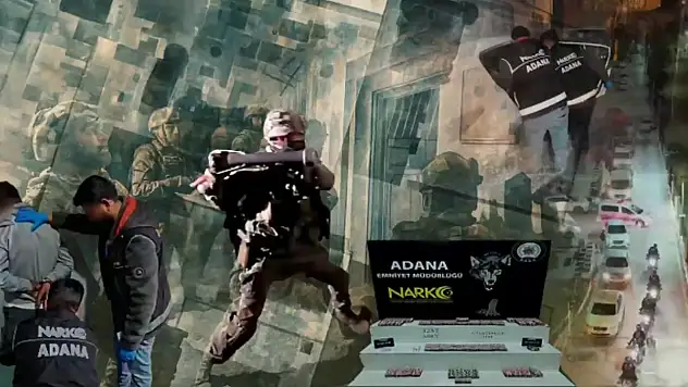 Adana merkezli 7 ilde düzenlenen uyuşturucu operasyonu: 825 kilogram eroin ele geçirildi