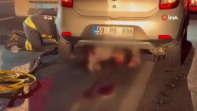 Arabanın altında metrelerce sürüklenerek can verdi!