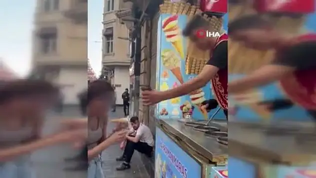 Beyoğlu'nda turisti taciz eden dondurmacı mühürlendi