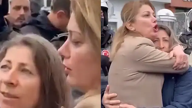 CHP Kadın Kolları Başkanı, gözaltına alınmaması için çabaladı! O anlar kamerada
