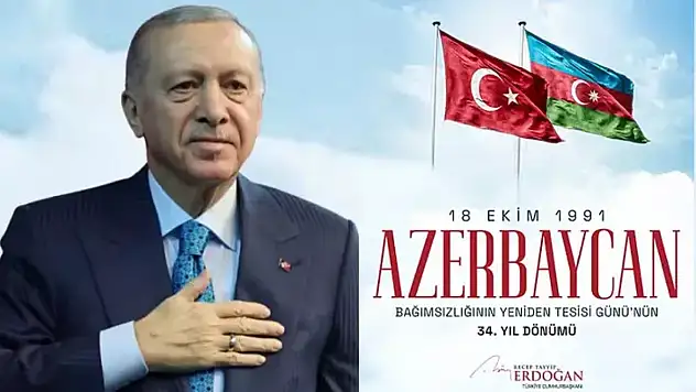 Cumhurbaşkanı Erdoğan, Azerbaycan'ın bağımsızlık gününü kutladı