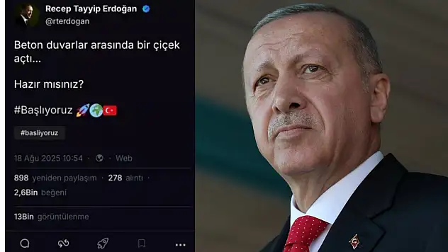 Cumhurbaşkanı Erdoğan, NSosyal'e katıldı: 'Beton duvarlar arasında bir çiçek açtı'