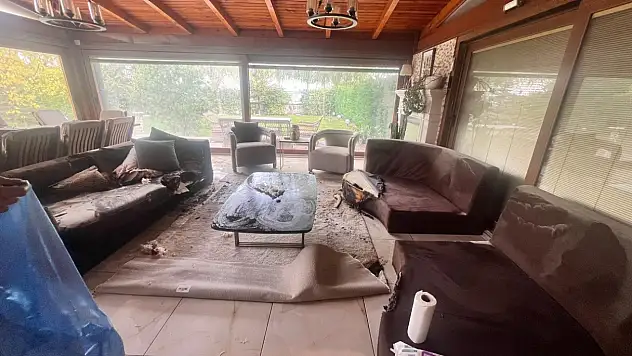 Dekoratif şömine bomba gibi patladı, vücudunun yüzde 30'u yandı