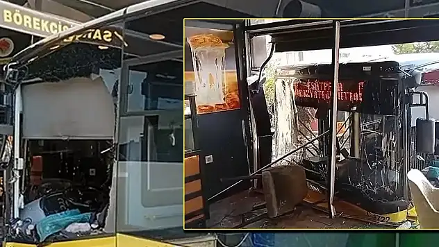ETT otobüsü börekçiye daldı! 3 kişi yaralandı