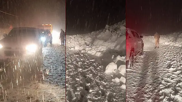 Hakkari'de çığ düştü: Çok sayıda araç yolda mahsur kaldı