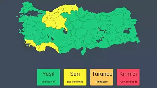 İçişleri Bakanlığı'ndan 17 İl İçin Kkuvvetli Sağanak Uyarısı
