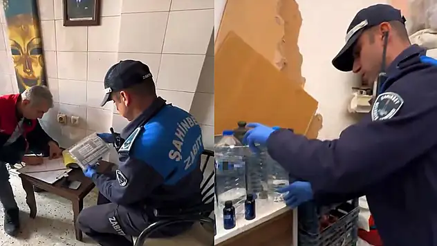 Kasapta kaçak alkol üretimi yapıldığı tespit edildi