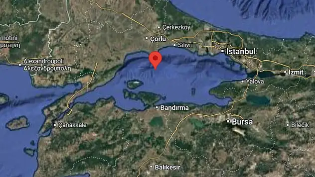 Marmaraereğlisi açıklarında 5 büyüklüğünde deprem! Yetkililerden açıklama