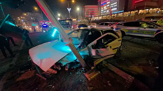 Polisten kaçarken kaza yaptı