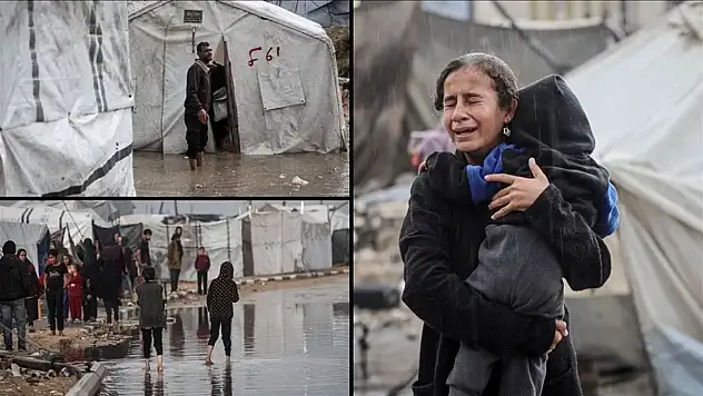 Soğuk, kar, kış, fırtına! Gazzeliler perişan