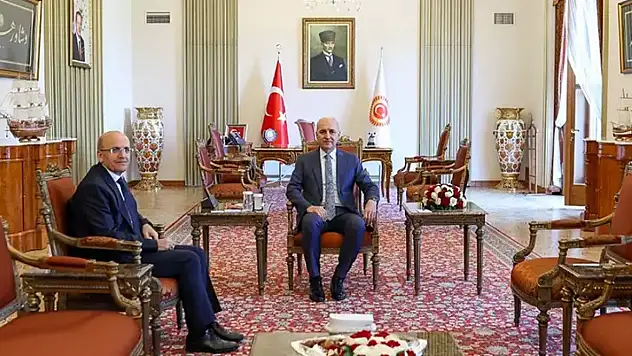 TBMM Başkanı Kurtulmuş, Bakan Şimşek'i kabul etti