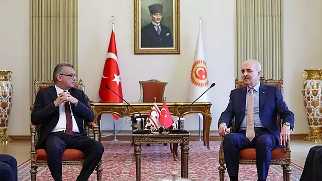 TBMM Başkanı Kurtulmuş  KKTC Cumhurbaşkanı Erhürman İle Görüştü