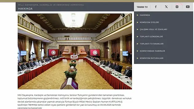 TBMM'de kurulan Komisyonun Özel İnternet Sitesi Hazırlandı