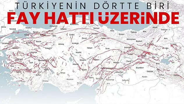 Türkiye'nin dörtte biri fay hattı üzerinde