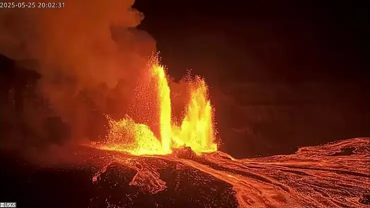 ABD Hawaii'deki yanardağ lav püskürttü! Volkan parçaları üzerinde altın izine rastlandı!