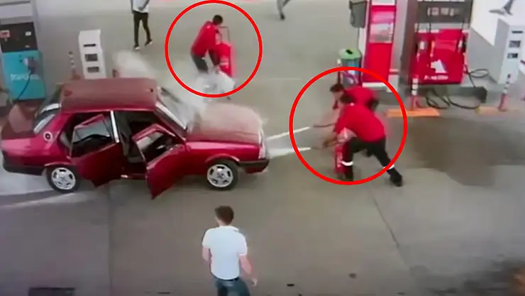 Akaryakıt İstasyonunda Facianın Eşiğinden Dönüldü