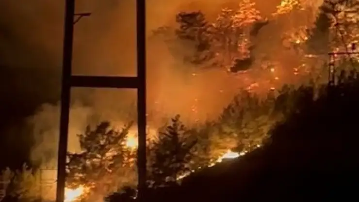 Antalya ve Muğla orman yangınlarına 2'nci gününde müdahale sürüyor