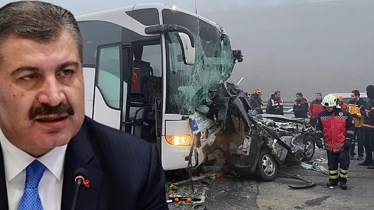 Bakan Koca: Yaralılar 15 adet ambulans ve 45 personel ile hastanelere nakledildi