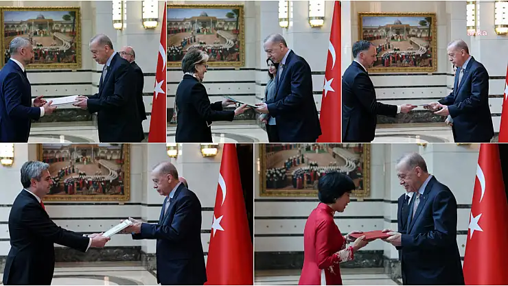 Beş Ülkenin Büyükelçisi, Cumhurbaşkanı Erdoğan'a Güven Mektuplarını Sundu