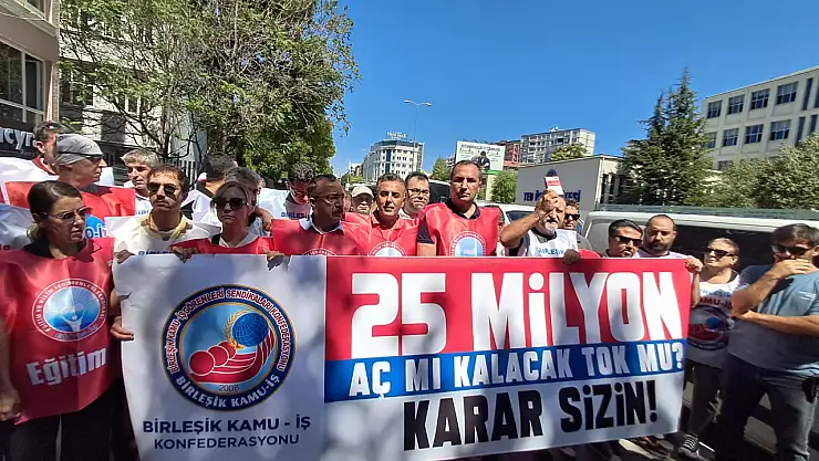 Birleşik Kamu-İş'in Kamu Toplu Sözleşme sürecine ilişkin Cumhurbaşkanlığı'na yürüyüşüne polis izin vermedi