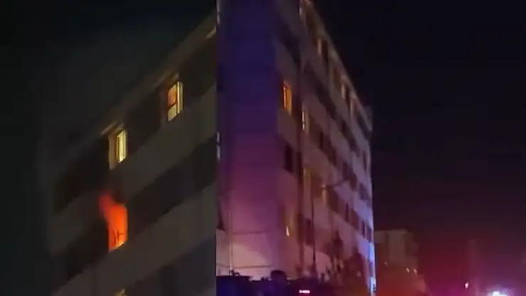 Bursa'da öğrenci yurdunda yangın