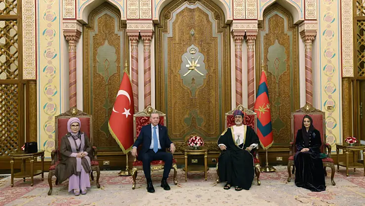 Cumhurbaşkanı Erdoğan Al Alam Sarayı'nda Umman Sultanı Heysem bin Tarık ile görüştü