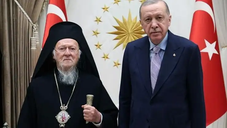 Cumhurbaşkanı Erdoğan, Fener Rum Patriği Bartholomeos'u Kabul Etti
