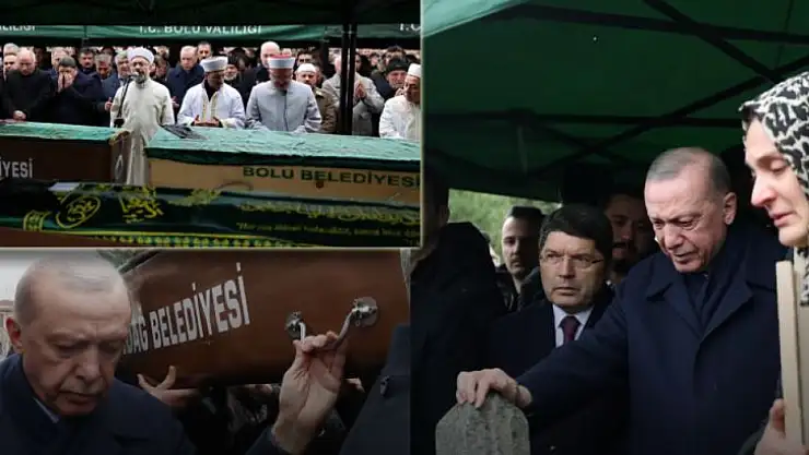 Cumhurbaşkanı Erdoğan, yangında hayatını kaybeden Gültekin ailesinin cenazesine katıldı