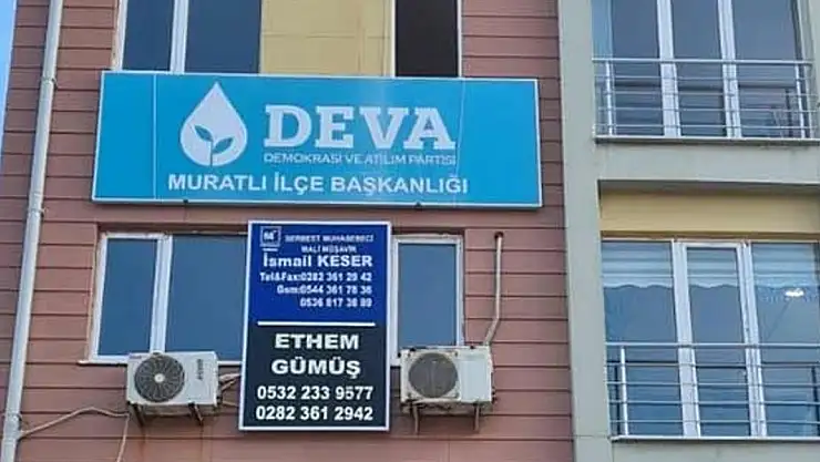 DEVA'da &quotTeşekkür" İstifası İlçe Başkanlığı Kapatıldı