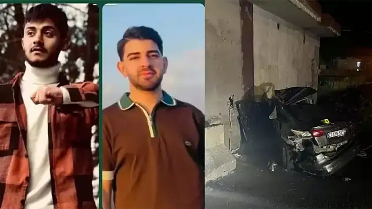 Duvara çarpan otomobildeki 2 kişi öldü