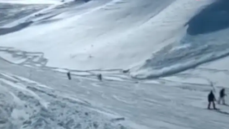 Erzurum'un Palandöken Dağı'nda çığ düştü