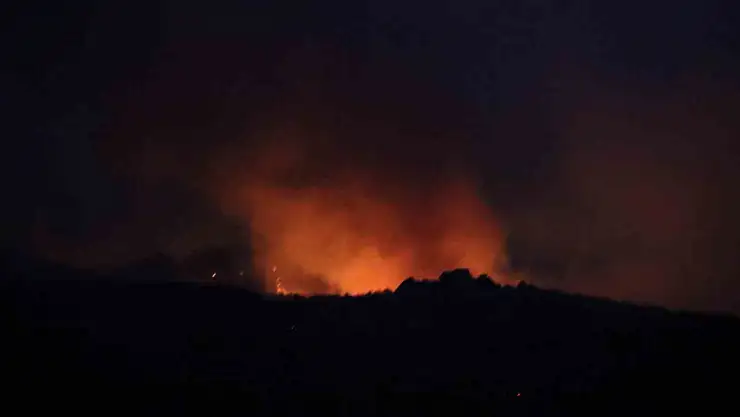 Eskişehir'de orman yangınına havadan müdahaleye ara verildi