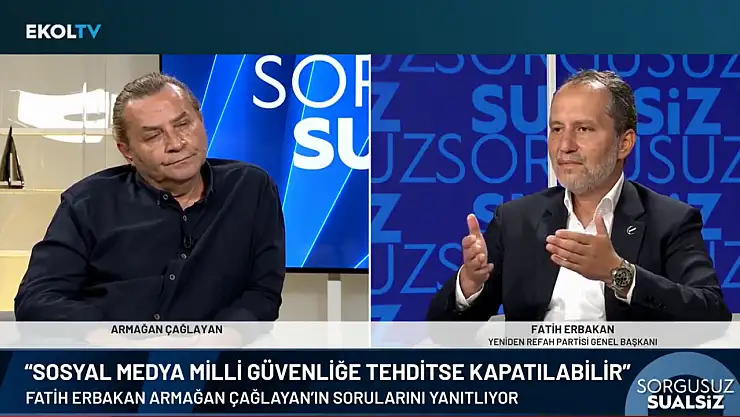 Fatih Erbakan: 'Sosyal Medya Tehdit İse Kapatılabilir'