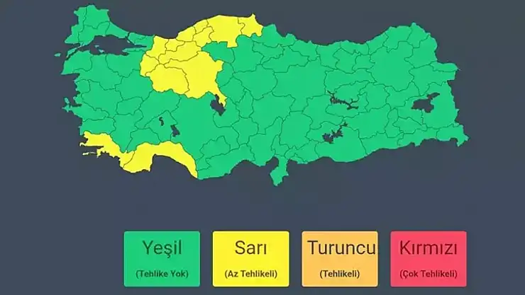 İçişleri Bakanlığı'ndan 17 İl İçin Kkuvvetli Sağanak Uyarısı