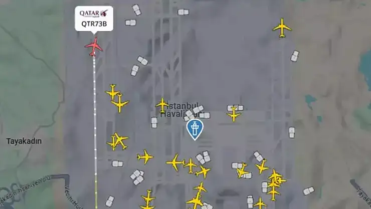 İran'ın saldırısı sebebiyle Katar Havayolları uçakları İstanbul ve Ankara'ya yönlendirildi