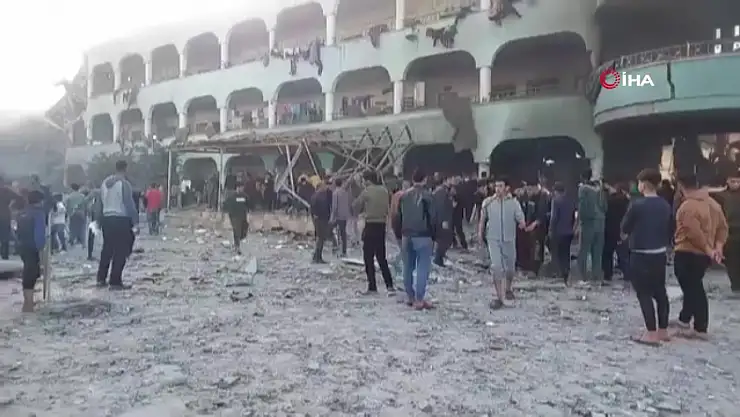 İsrail Gazze'de Filistinlilerin Sığındığı Okulu Vurdu 25 Ölü, 100 Yaralı
