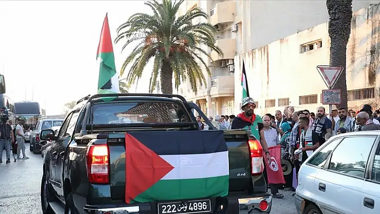 İsrail'in Gazze ablukasını kırmayı hedefleyen 'Mağrip Direniş Konvoyu' yola çıktı