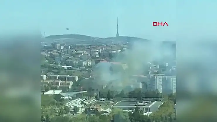 İstanbul Teknik Üniversitesi Ayazağa kampüsünde otluk alanda yangın çıktı!