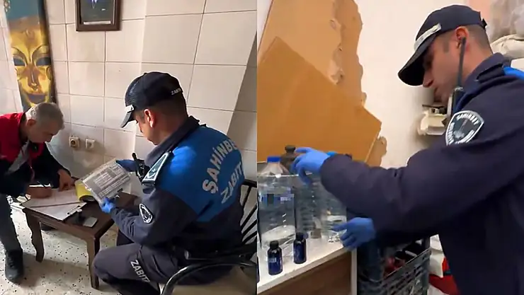 Kasapta kaçak alkol üretimi yapıldığı tespit edildi