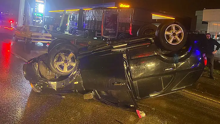 Kontrolden çıkan cip ters döndü: 3 yaralı