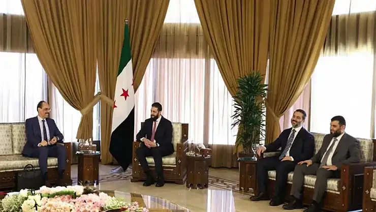 MİT Başkanı Kalın, Suriye Cumhurbaşkanı Şara İle Görüştü