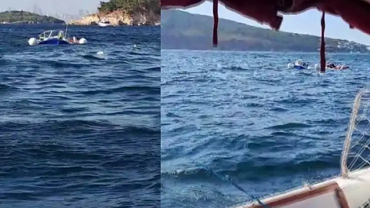 Motoryatın Çarptığı Tekne Battı 7 Kişi Kurtarıldı