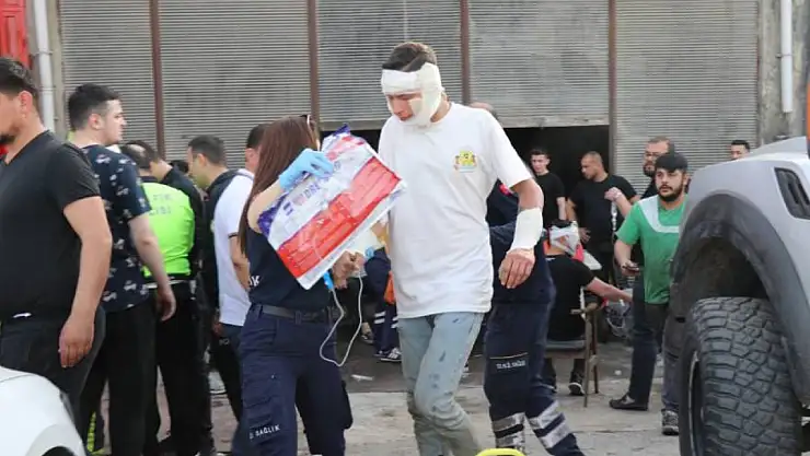 Otogaz dükkanındaki gaz kaçağı parlamaya neden oldu 8 yaralı