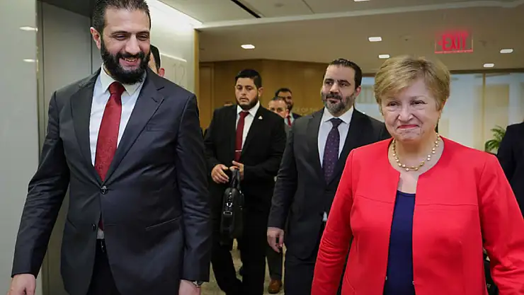 Suriye Devlet Başkanı eş-Şara, IMF Genel Merkezi'ni ziyaret etti
