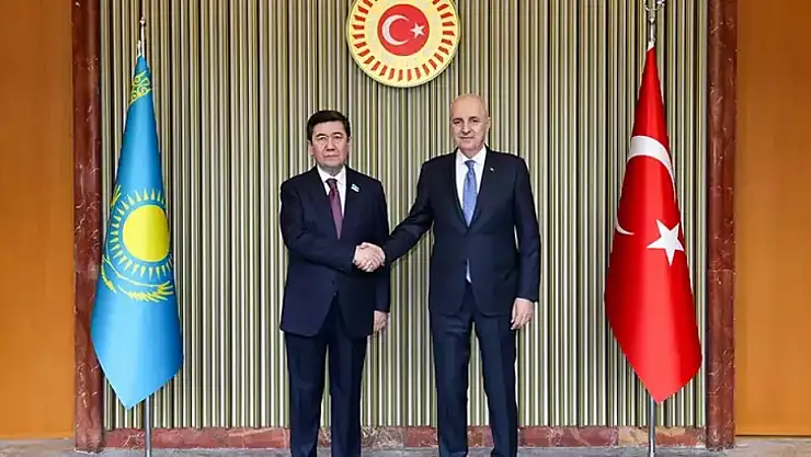 TBMM Başkanı Kurtulmuş, Kazakistan Meclis Başkanı Koşanov İle Görüştü