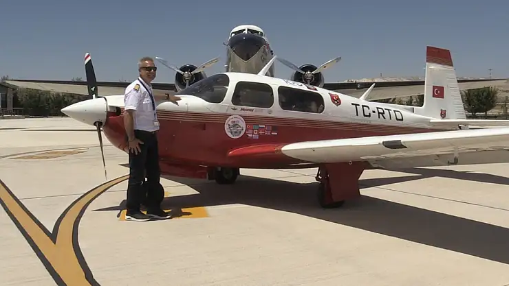 Tek Motorlu Uçakla Dünya Turuna Çıktı, Bayburt'ta Düştü