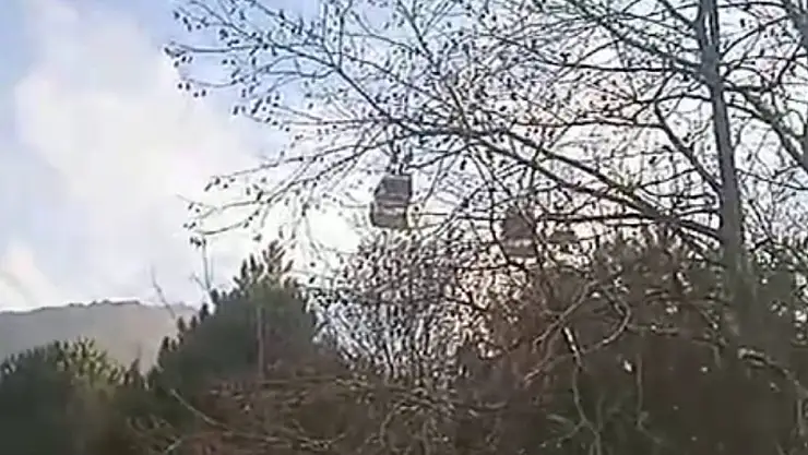 Teleferikte  Havada Asılı Kaldılar
