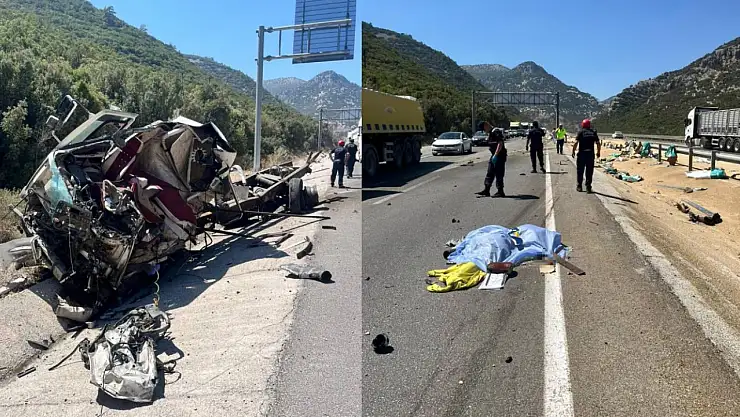 Tır ve dorse ayrıldı, yoldaki bariyeri yerinden kopardı!