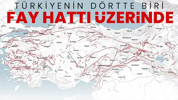 Türkiye'nin dörtte biri fay hattı üzerinde